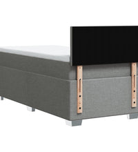 Boxspringbett mit Matratze Hellgrau 90x190 cm Stoff