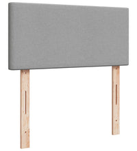Boxspringbett mit Matratze Hellgrau 90x190 cm Stoff