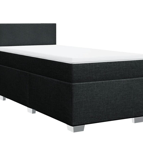 Boxspringbett mit Matratze Schwarz 90x190 cm Stoff