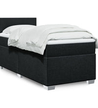Boxspringbett mit Matratze Schwarz 90x190 cm Stoff