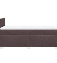 Boxspringbett mit Matratze Dunkelbraun 90x190 cm Stoff