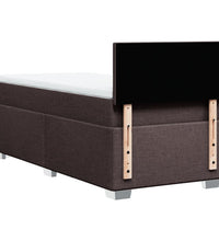 Boxspringbett mit Matratze Dunkelbraun 90x190 cm Stoff
