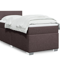 Boxspringbett mit Matratze Dunkelbraun 90x190 cm Stoff