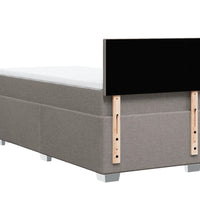 Boxspringbett mit Matratze Taupe 90x190 cm Stoff