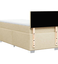 Boxspringbett mit Matratze Creme 90x190 cm Stoff