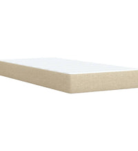 Boxspringbett mit Matratze Creme 90x190 cm Stoff