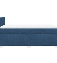 Boxspringbett mit Matratze Blau 90x190 cm Stoff