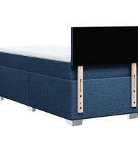 Boxspringbett mit Matratze Blau 90x190 cm Stoff