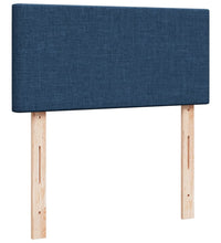 Boxspringbett mit Matratze Blau 90x190 cm Stoff