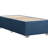 Boxspringbett mit Matratze Blau 90x190 cm Stoff