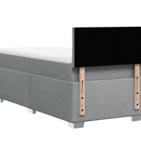 Boxspringbett mit Matratze Hellgrau 90x190 cm Stoff