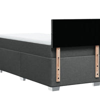 Boxspringbett mit Matratze Dunkelgrau 90x190 cm Stoff