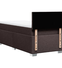 Boxspringbett mit Matratze Dunkelbraun 90x190 cm Stoff