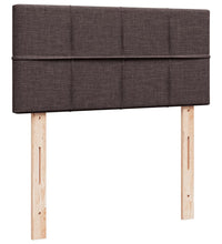 Boxspringbett mit Matratze Dunkelbraun 90x190 cm Stoff