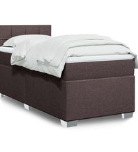 Boxspringbett mit Matratze Dunkelbraun 90x190 cm Stoff
