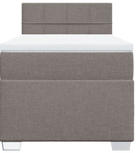 Boxspringbett mit Matratze Taupe 90x190 cm Stoff