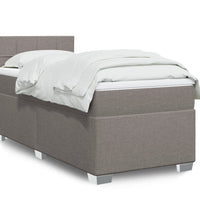Boxspringbett mit Matratze Taupe 90x190 cm Stoff