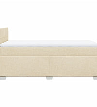 Boxspringbett mit Matratze Creme 90x190 cm Stoff