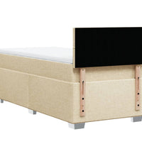 Boxspringbett mit Matratze Creme 90x190 cm Stoff