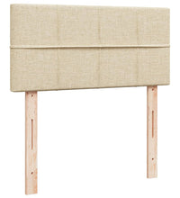 Boxspringbett mit Matratze Creme 90x190 cm Stoff