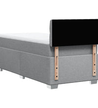 Boxspringbett mit Matratze Hellgrau 90x190 cm Stoff
