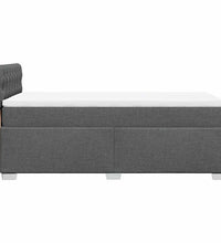 Boxspringbett mit Matratze Dunkelgrau 90x190 cm Stoff
