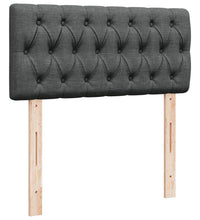 Boxspringbett mit Matratze Dunkelgrau 90x190 cm Stoff