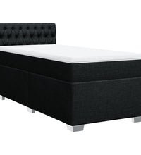 Boxspringbett mit Matratze Schwarz 90x190 cm Stoff