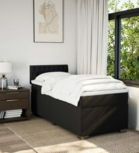 Boxspringbett mit Matratze Schwarz 90x190 cm Stoff