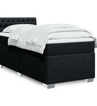 Boxspringbett mit Matratze Schwarz 90x190 cm Stoff