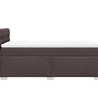 Boxspringbett mit Matratze Dunkelbraun 90x190 cm Stoff