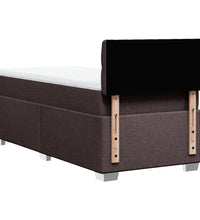 Boxspringbett mit Matratze Dunkelbraun 90x190 cm Stoff