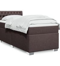 Boxspringbett mit Matratze Dunkelbraun 90x190 cm Stoff