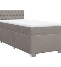 Boxspringbett mit Matratze Taupe 90x190 cm Stoff