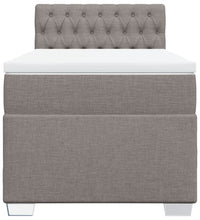 Boxspringbett mit Matratze Taupe 90x190 cm Stoff