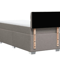 Boxspringbett mit Matratze Taupe 90x190 cm Stoff