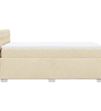 Boxspringbett mit Matratze Creme 90x190 cm Stoff