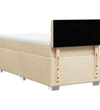 Boxspringbett mit Matratze Creme 90x190 cm Stoff