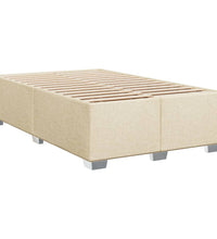 Boxspringbett mit Matratze Creme 90x190 cm Stoff