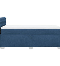 Boxspringbett mit Matratze Blau 90x190 cm Stoff