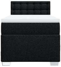 Boxspringbett mit Matratze Schwarz 90x190 cm Stoff