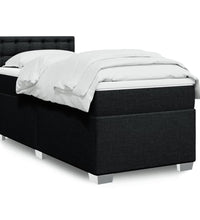 Boxspringbett mit Matratze Schwarz 90x190 cm Stoff