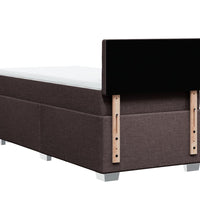 Boxspringbett mit Matratze Dunkelbraun 90x190 cm Stoff