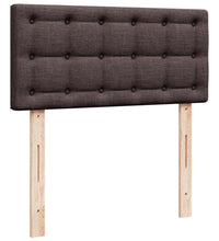 Boxspringbett mit Matratze Dunkelbraun 90x190 cm Stoff