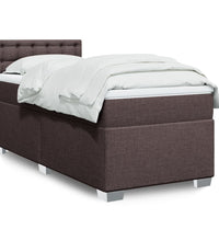 Boxspringbett mit Matratze Dunkelbraun 90x190 cm Stoff