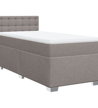Boxspringbett mit Matratze Taupe 90x190 cm Stoff