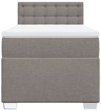 Boxspringbett mit Matratze Taupe 90x190 cm Stoff