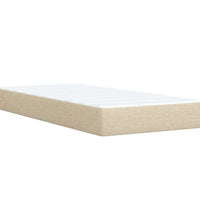 Boxspringbett mit Matratze Creme 90x190 cm Stoff