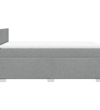 Boxspringbett mit Matratze Hellgrau 90x200 cm Stoff