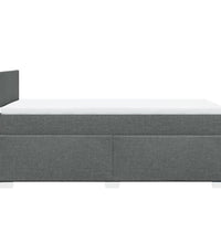 Boxspringbett mit Matratze Dunkelgrau 90x200 cm Stoff